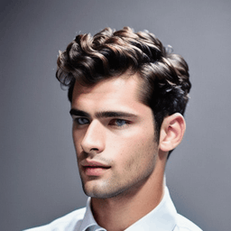 Short Curly Brown Hairstyle AI avatar/profile picture for men